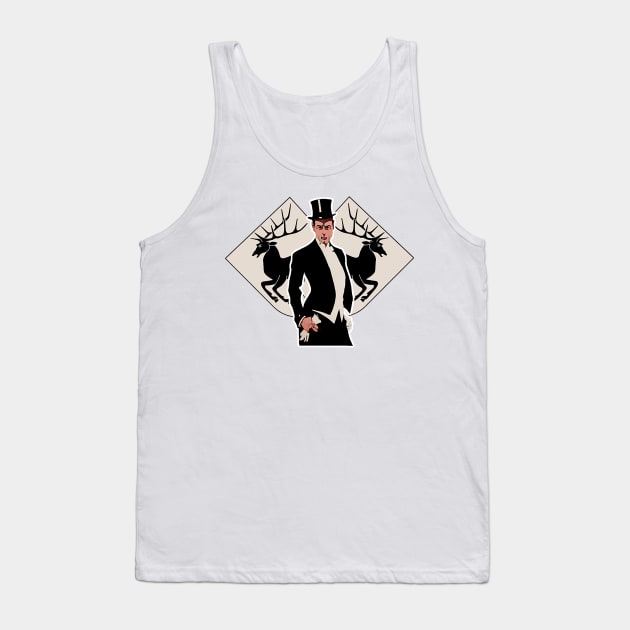 Rich Nobleman and aristocrat with his deer animal coat of arms Tank Top by Marccelus